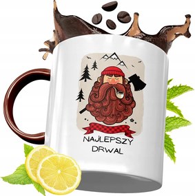 Bordó Bögre Favágónak Születésnapi Ajándék fényképes nyomattal