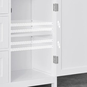 Komód 60x30x80 cm, fehér színben, MDF kivitelben. AUK-E1154 WT.