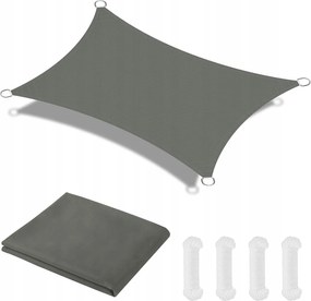 Napvitorla 4x5M Vízálló Napellenző Uv Kerti Árnyékoló