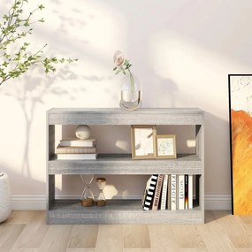 szürke sonoma színű könyvszekrény/térelválasztó 100x30x72 cm