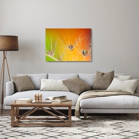 Cseppek a növényen képe (üvegen) (70x50 cm)