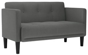 sötétszürke szövet loveseat kanapé 111 cm
