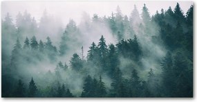 Konyhai panel Köd az erdő felett 140x70 cm Ragasztó