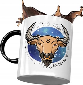 Bögre Fekete Bika Zodiákus jelek Horoszkóp Nyomtatott fényképpel