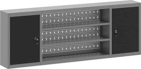 vidaXL Szerszám szekrény polcokkal Fekete és Szürke 50 x 20 x 55 cm