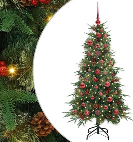 vidaXL Műanyag Hajtogatós Karácsonyfa állvánnyal Zöld 120 cm PE és PVC