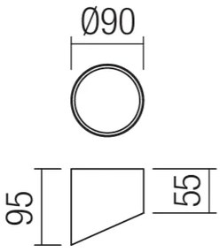 Redo 01-1626 - LED spotlámpa UTO LED/6W/230V átm. 9 cm fekete