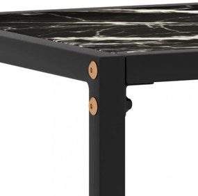 fekete edzett üveg tálalóasztal 100 x 35 x 75 cm