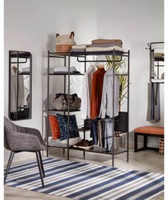 Storn fekete fém ruhásszekrény, 120x182 cm - Kave Home