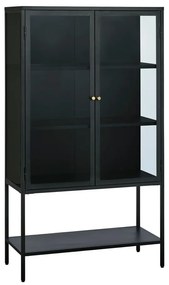 Fekete fém tálalószekrény 90x160 cm Carmel – Unique Furniture