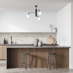 Csillár rúdon FLEX 3xE27/60W/230V fekete/fehér