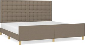 vidaXL tópszínű szövet ágykeret matrac nélkül 200 x 200 cm