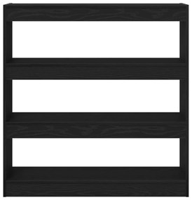 Könyvespolc/Szobaelválasztó Fekete tölgy 100x30x103cm Szerelt fa