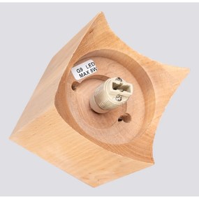 Natúr színű mennyezeti lámpa üveg búrával 12x12 cm Rayer – Sollux