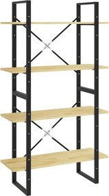 vidaXL négyszintes tömör fenyőfa könyvszekrény 80 x 30 x 140 cm