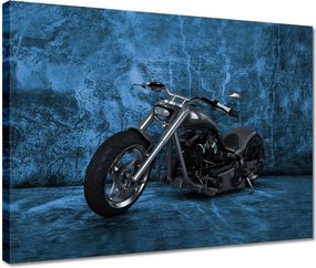 Vászonkép 40x30 Kék fal Chopper
