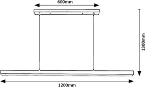 Brilagi - AXIS LED csillár kábelen, 30 W, 230 V, 120 cm, fekete