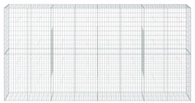 horganyzott vas gabion kosár fedéllel 400 x 50 x 200 cm