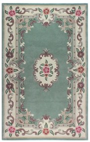 Aubusson zöld gyapjú szőnyeg, 120 x 180 cm - Flair Rugs
