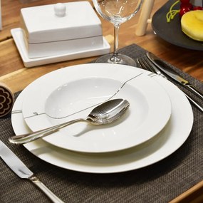 Ezüstszínű rozsdamentes acél evőeszköz készlet 24 db-os Mirror – Orion