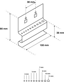 Tartó 10 darab imbuszkulcsra