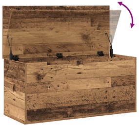 Tároló Doboz tárolóval Régi fa 100 x 42 x 46 cm Faanyag