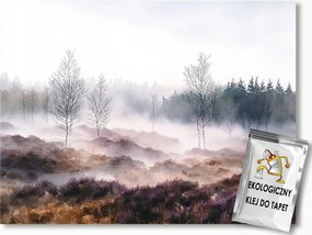 Fotótapéta Flizelina Tájkép Rét Láp Virágok Köd 350x250 ragasztó