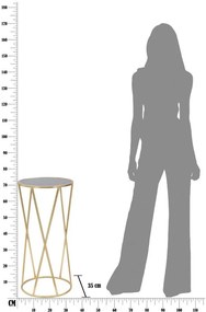 Glam Simple fekete-aranyszínű tárolóasztal, magasság 75 cm - Mauro Ferretti