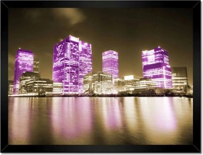 Poszterek keretben 40x30 Anglia lila felhőkarcolói