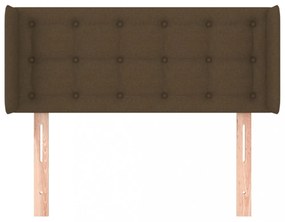 sötétbarna szövet fejtámla 93x16x78/88 cm