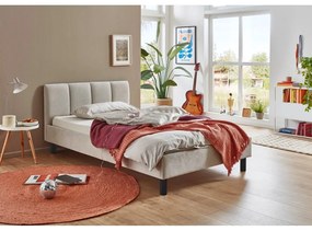 Bézs kárpitozott franciaágy ágyrács nélkül 140x200 cm Joker – Meise Möbel