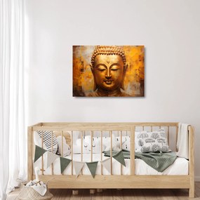 Üveg kép - Buddha, olajfestmény (70x50 cm)