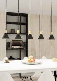 Emibig modern függeszték rosa fekete arany emi1388/5