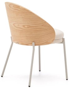 Krémszínű-natúr színű étkezőszék Eamy – Kave Home