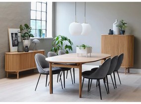 Bővíthető étkezőasztal tölgyfa dekorral 100x190 cm Carno – Unique Furniture