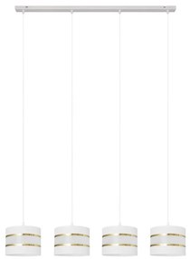 Csillár zsinóron HELEN 4xE27/15W/230V fehér/arany