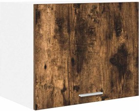 vidaXL Függő szekrény Füstölt tölgy és fehér 50 x 31 x 40 cm Faanyag