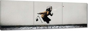 Festmények 120x40 Banksy Nagymama Achoo Tüsszentés