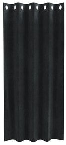 Függönyök függönyökkel 2 pcs Fekete 140 x 175 cm Bársony