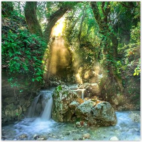 Poszterek 100x100 Vízesés Tájkép