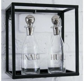 Fali polc 20x20 cm fekete, falra szerelhető