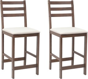 vidaXL Étkező Székek 2 pcs Világos Barna 40 x 47,5 x 99,5 cm