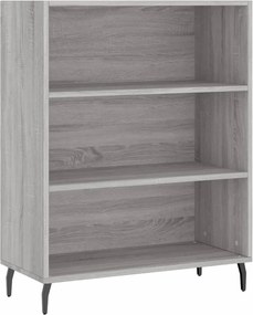 vidaXL szürke sonoma színű szerelt fa polcos szekrény 69,5x32,5x90 cm