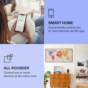 Klarstein Wonderwall Air Art Smart, infravörös hősugárzó, 120 x 60 cm, 700 W, színes térkép