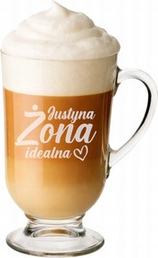 Kávés pohár Latte a lábon gravírozással Ajándék Nőknek Férfiaknak