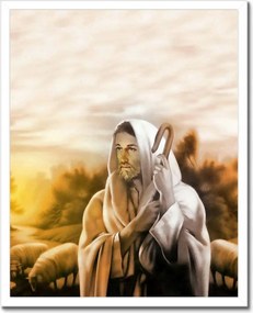 Poszterek keretben 40x50 Jézus, a jó pásztor