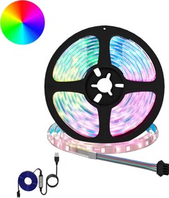 vidaXL LED szalag 12 pcs Fekete és Átlátszó 2300 mm Réz és műanyag