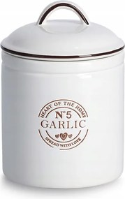 Tároló doboz „fokhagyma”, kerámia, fehér
