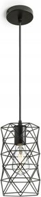 Rendl Ilusia függeszték fekete, E27, max. 42W, ipari formatervezés