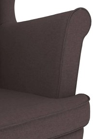 sötétbarna szövetfotel 74 x 84 x 100 cm